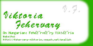 viktoria fehervary business card